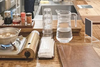 客席まわりの卓上備品